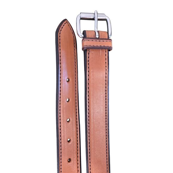 Classic Equestrian Leather Belt with Snaffle Bit Hardware